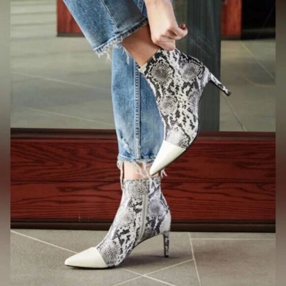 NIB Rag & Bone Beha Black/White Python Boot **sold out online** - Picture 6 of 16